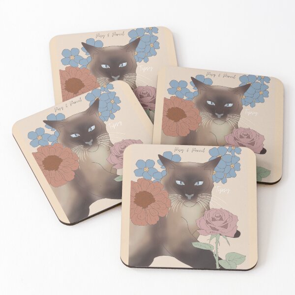 Item preview, Tipsy the Siamese designed and sold by PosyAndPencil.