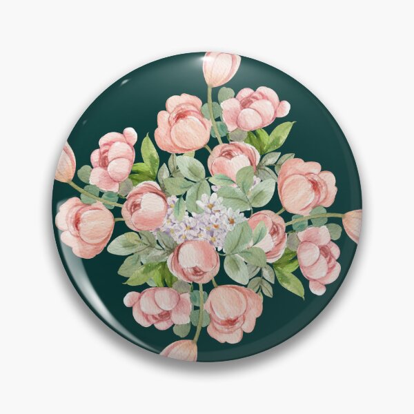 Item preview, Dark Emerald Pink Tulip Floral Seamless Pattern designed and sold by ​Jyoti Digital Artist.