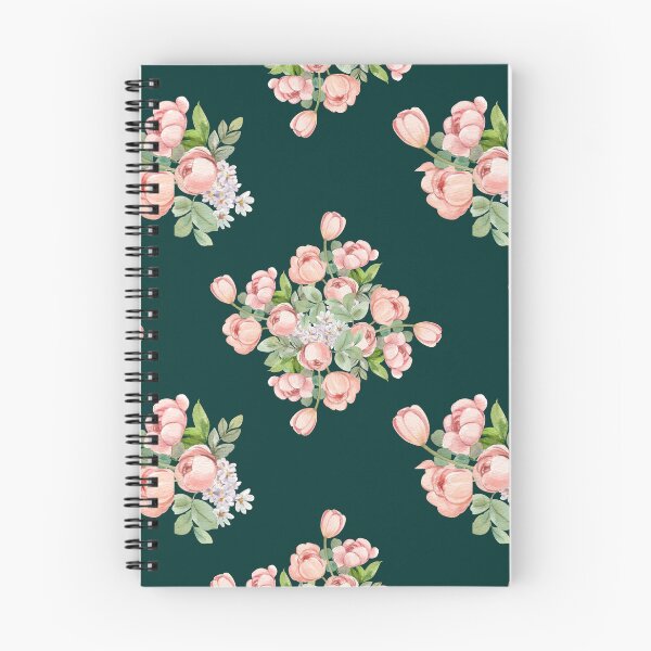Item preview, Dark Emerald Pink Tulip Floral Seamless Pattern designed and sold by ​Jyoti Digital Artist.