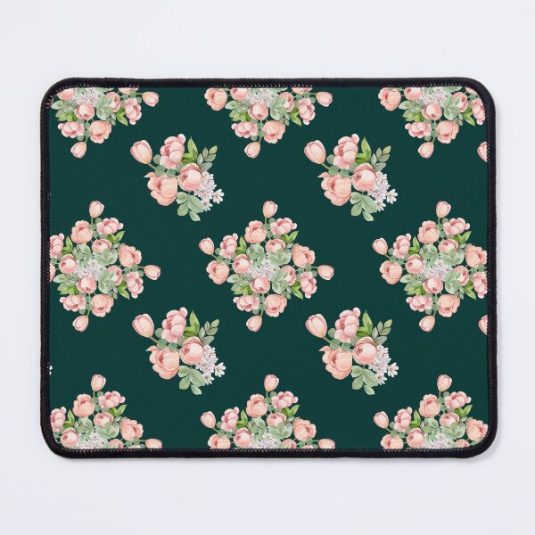 Item preview, Dark Emerald Pink Tulip Floral Seamless Pattern designed and sold by ​Jyoti Digital Artist.