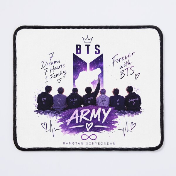 Item preview, BTS ARMY 7 Dreams 7 Hearts Purple Galaxy Fan Art Design designed and sold by Feminine Energy Studio .