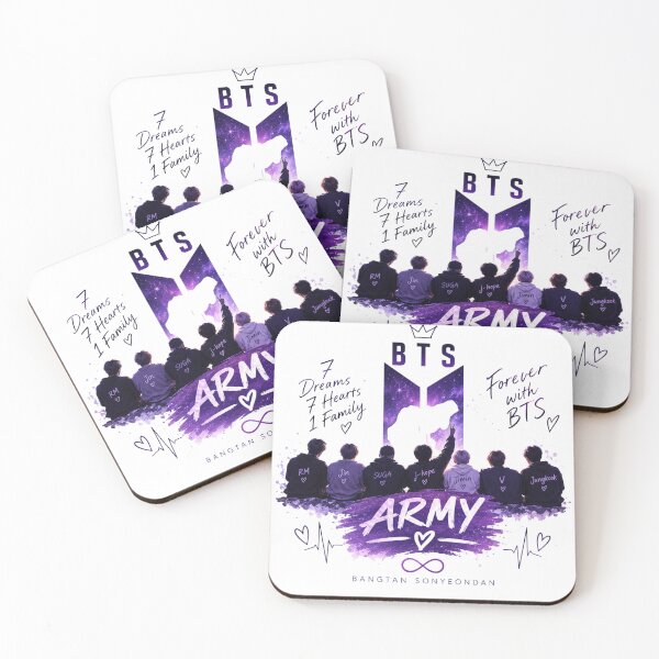 Item preview, BTS ARMY 7 Dreams 7 Hearts Purple Galaxy Fan Art Design designed and sold by Feminine Energy Studio .
