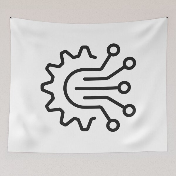 Item preview, AI Automation Gear Line Icon designed and sold by VectorForge Studio.
