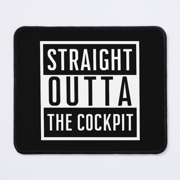 Item preview, Straight Outta The Cockpit Pilot Aviation Airplane Motorsports Typography designed and sold by HYPNK.