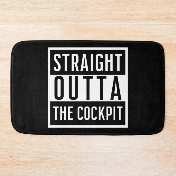 Item preview, Straight Outta The Cockpit Pilot Aviation Airplane Motorsports Typography designed and sold by HYPNK.