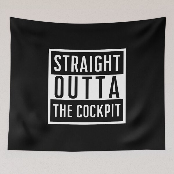 Item preview, Straight Outta The Cockpit Pilot Aviation Airplane Motorsports Typography designed and sold by HYPNK.