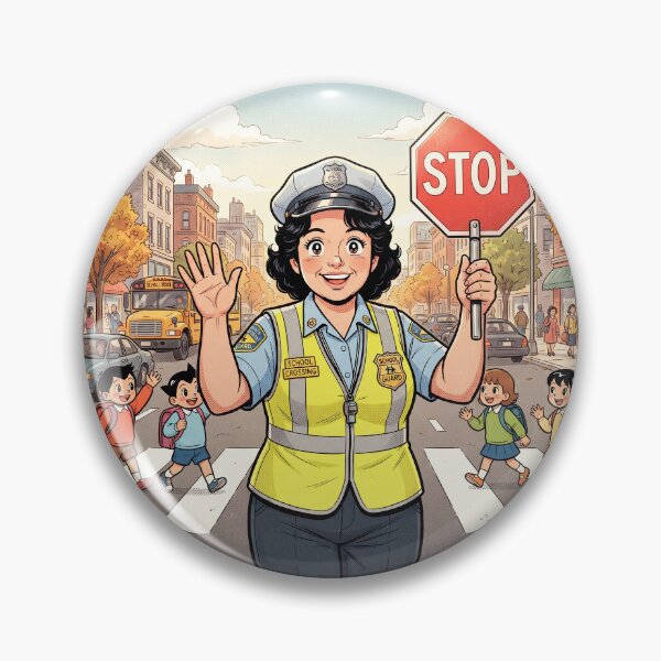 Item preview, Smiling School Crossing Guard Anime Style designed and sold by Home Decor Art.