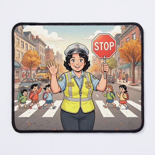 Item preview, Smiling School Crossing Guard Anime Style designed and sold by Home Decor Art.
