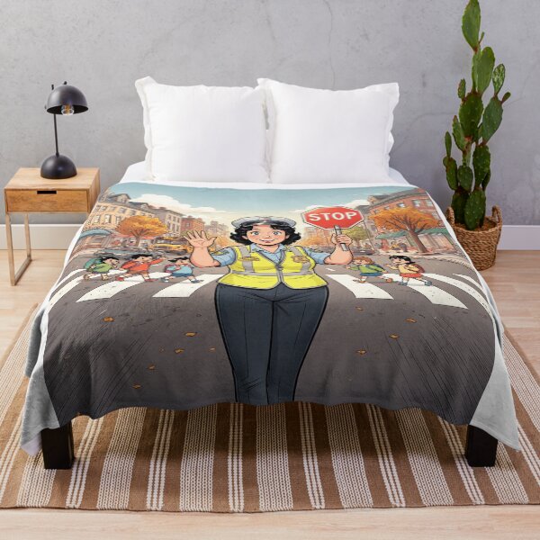 Item preview, Smiling School Crossing Guard Anime Style designed and sold by Home Decor Art.
