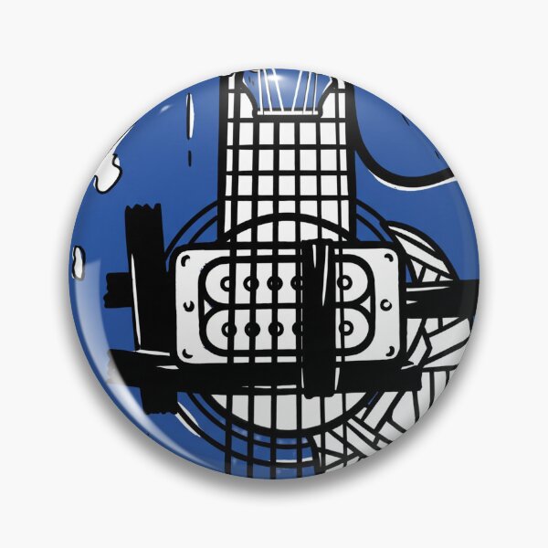 Item preview, Bold Royal Blue Custom Guitar Vector Icon designed and sold by AURA Vibes.