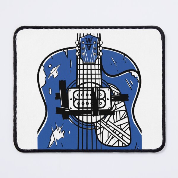 Item preview, Bold Royal Blue Custom Guitar Vector Icon designed and sold by AURA Vibes.