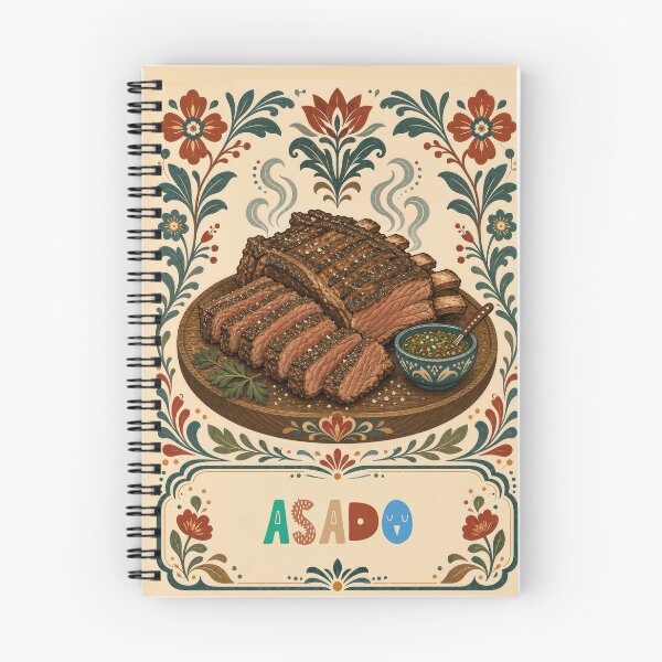 Item preview, Wall Art - Postcard - Asado Lover Folk Art BBQ Design | Rustic Argentine Grill Feast Illustration designed and sold by ForeverPrintsOK.