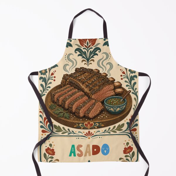 Item preview, Wall Art - Postcard - Asado Lover Folk Art BBQ Design | Rustic Argentine Grill Feast Illustration designed and sold by ForeverPrintsOK.