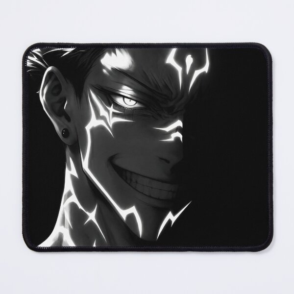 Item preview, Monochrome Dark Warrior – Glowing Marked Face Gothic Anime Inspired Art designed and sold by Dyan4.
