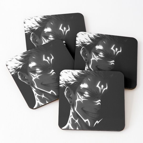 Item preview, Monochrome Dark Warrior – Glowing Marked Face Gothic Anime Inspired Art designed and sold by Dyan4.