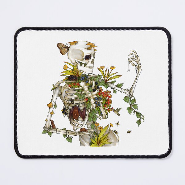 Item preview, Bones and Botany Artistic Skull and Floral Illustration Design designed and sold by Nishant Turekar.
