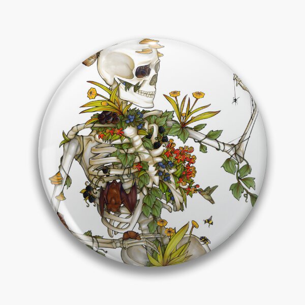 Item preview, Bones and Botany Artistic Skull and Floral Illustration Design designed and sold by Nishant Turekar.
