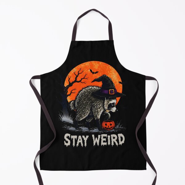 Item preview, Stay Weird Raccoon Witch Halloween Tee designed and sold by Catspeachy.