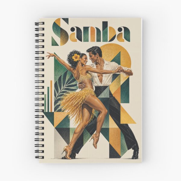 Item preview, Wall Art - Postcard - Poster: Samba Rhythm Art Deco Dance Design | Vibrant Latin Dance Celebration Illustration designed and sold by ForeverPrintsOK.