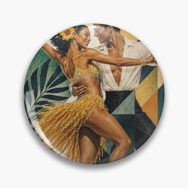 Item preview, Wall Art - Postcard - Poster: Samba Rhythm Art Deco Dance Design | Vibrant Latin Dance Celebration Illustration designed and sold by ForeverPrintsOK.
