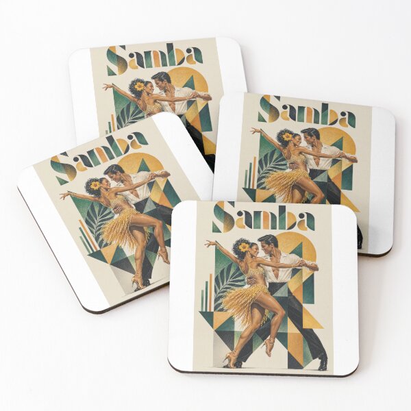Item preview, Wall Art - Postcard - Poster: Samba Rhythm Art Deco Dance Design | Vibrant Latin Dance Celebration Illustration designed and sold by ForeverPrintsOK.