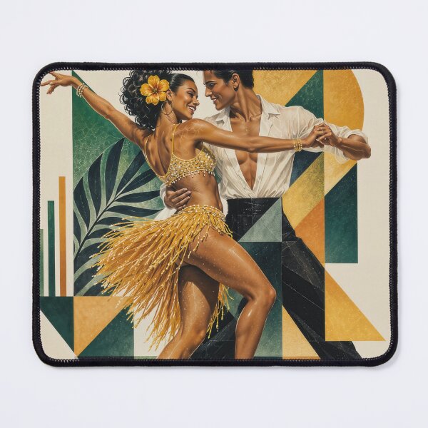 Item preview, Wall Art - Postcard - Poster: Samba Rhythm Art Deco Dance Design | Vibrant Latin Dance Celebration Illustration designed and sold by ForeverPrintsOK.