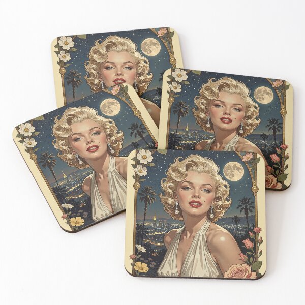 Item preview, Retro Hollywood Marilyn Monroe Art Nouveau Illustration designed and sold by BorgSpareParts.