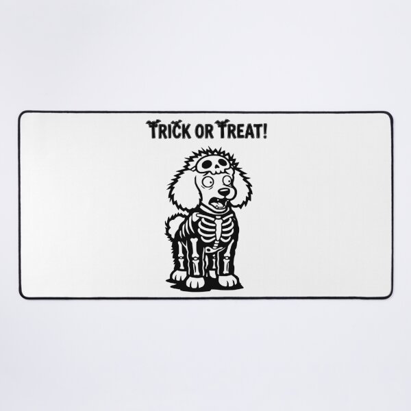 Item preview, Trick Or Treat Skeleton Costume Poodle Scared Halloween Dog Art designed and sold by The Bold Line Studio.
