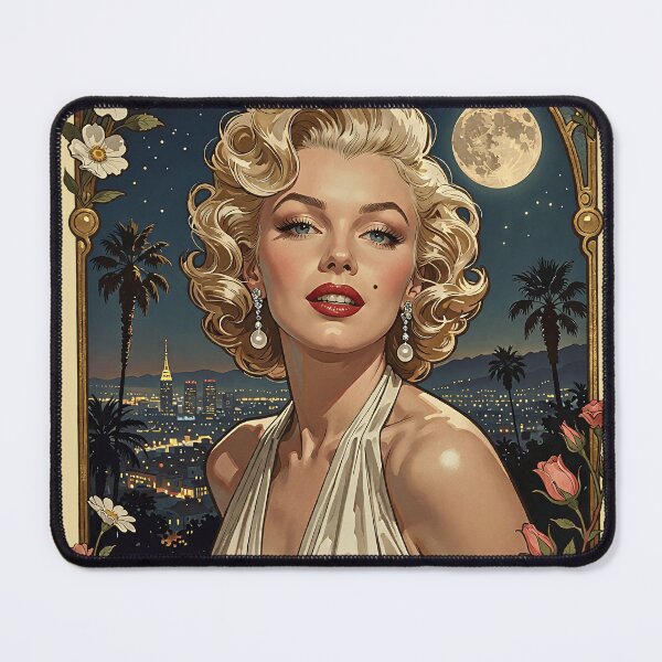 Item preview, Retro Hollywood Marilyn Monroe Art Nouveau Illustration designed and sold by BorgSpareParts.
