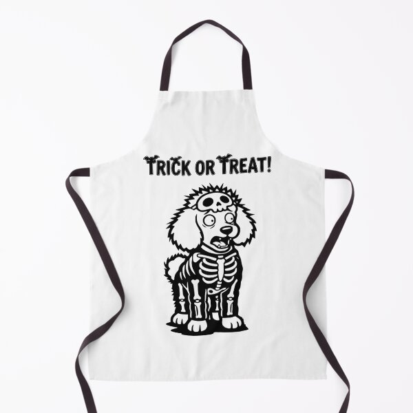 Item preview, Trick Or Treat Skeleton Costume Poodle Scared Halloween Dog Art designed and sold by The Bold Line Studio.
