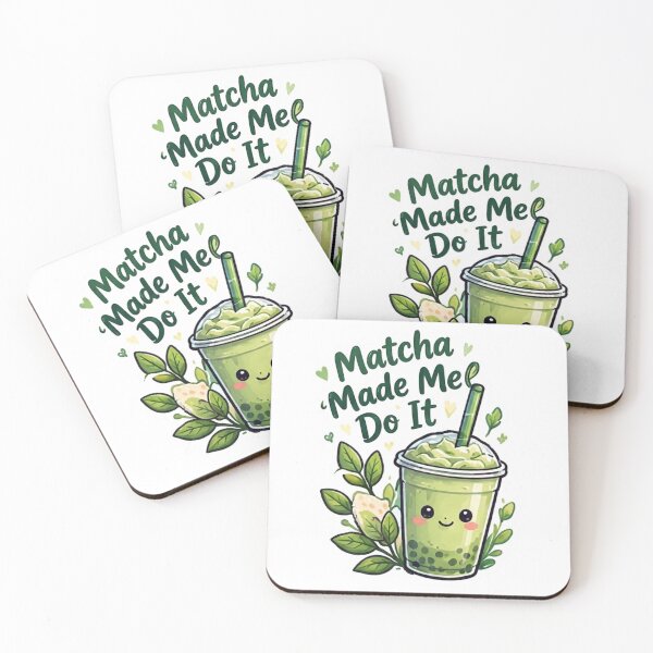 Item preview, Matcha Made Me Do It - Cute Kawaii Boba Green Tea Drink designed and sold by Nunaprettyshop.