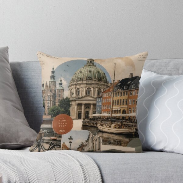 Item preview, Wall Art - Postcard - Copenhagen Travel Poster | Vintage Scandinavian City Collage Wall Art designed and sold by ForeverPrintsOK.