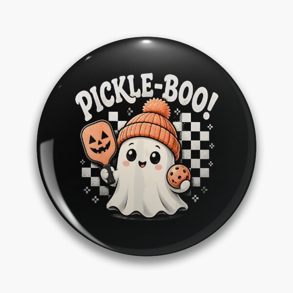 Item preview, Spooky Dink Pickle Boo Ghost Halloween Pickleball Player designed and sold by ZariahNey.