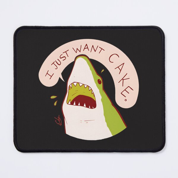 Item preview, Funny Cake Shark Illustration - Cute Shark Craving Cake Design designed and sold by Nishant Turekar.