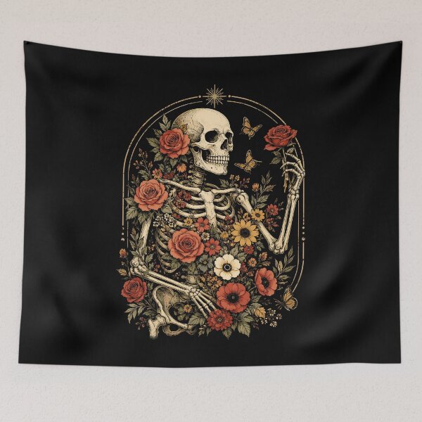 Item preview, Floral Skeleton designed and sold by roni-harbor.