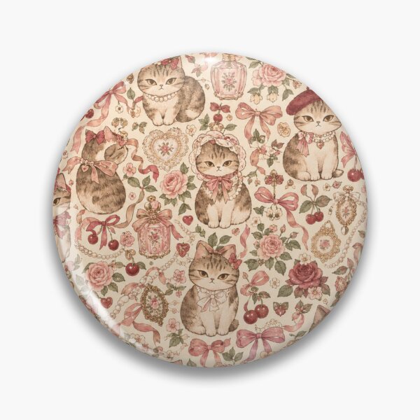 Item preview, Vintage Floral Cat Pattern designed and sold by Iampoji.