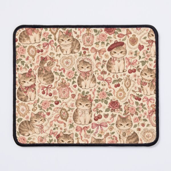 Item preview, Vintage Floral Cat Pattern designed and sold by Iampoji.