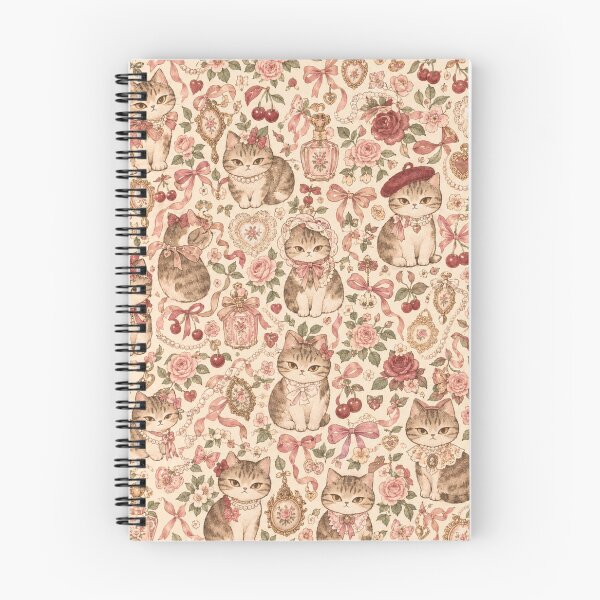 Item preview, Vintage Floral Cat Pattern designed and sold by Iampoji.
