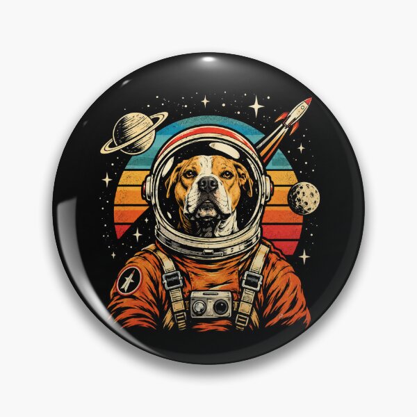 Item preview, Retro Space Dog Astronaut Vintage Cosmic Adventure designed and sold by Moizento.