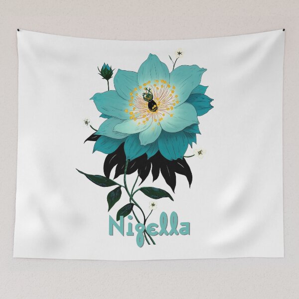 Item preview, Wall Art - Postcard - Nigella Flower Illustration | Elegant Botanical Floral Art Design designed and sold by ForeverPrintsOK.