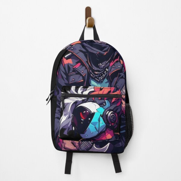 Item preview, Cyberpunk Guitarist Futuristic Neon Rock Anime Design designed and sold by UrbanPrts.