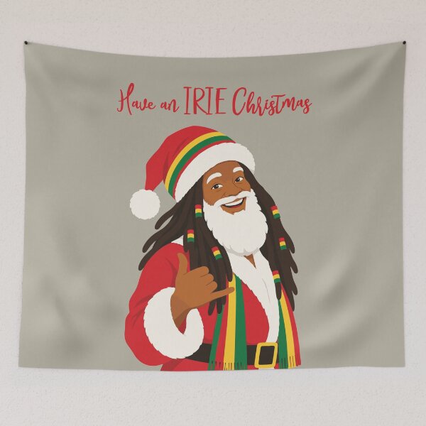 Item preview, Have an IRIE Christmas Rasta Santa designed and sold by HotHibiscus.