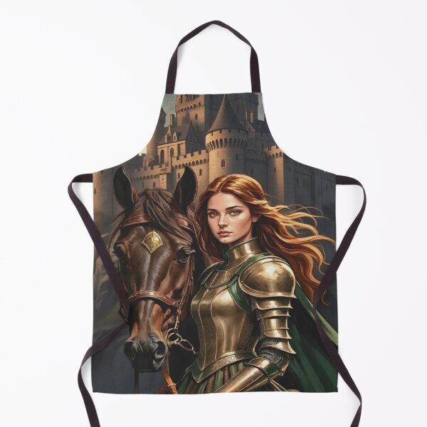 Item preview, Medieval Fantasy Princess Girl Warrior Knight with Horse and Castle. designed and sold by Giulivo Store Graphic.