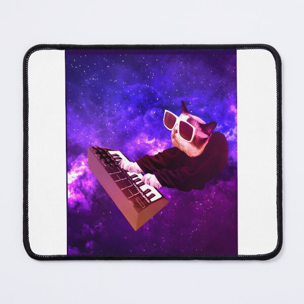 Item preview, Keyboard Cat in a Colorful Galaxy Space Design designed and sold by MOHAMMEDIDRIES.