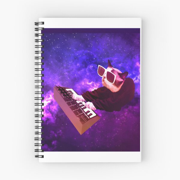 Item preview, Keyboard Cat in a Colorful Galaxy Space Design designed and sold by MOHAMMEDIDRIES.