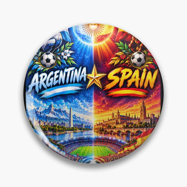 Item preview, Buenos Aires to Seville Heritage Architecture Print /Argentina Spain fan celebration art designed and sold by Nexus Space.