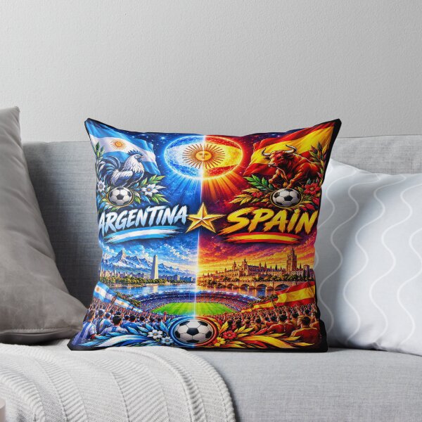 Item preview, Buenos Aires to Seville Heritage Architecture Print /Argentina Spain fan celebration art designed and sold by Nexus Space.