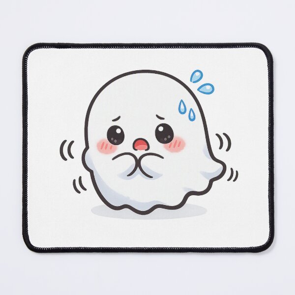 Item preview, Shy Nervous Ghost – Soft Pastel Kawaii Anxious Spirit designed and sold by Sommium .