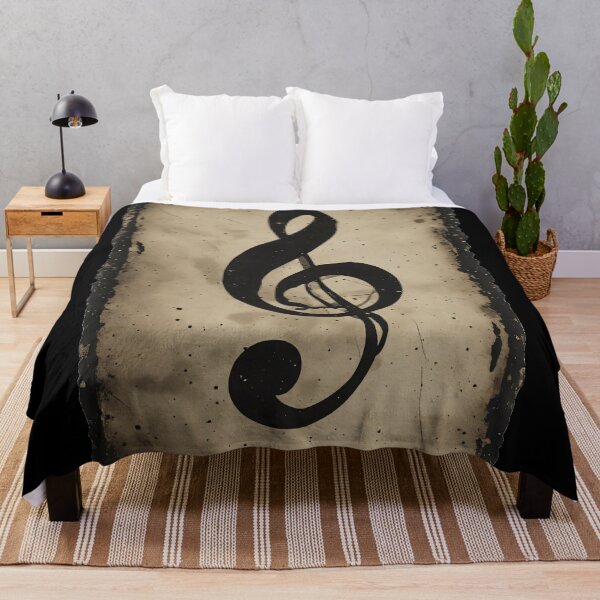 Item preview, Vintage Treble Clef Grunge Music Symbol Design designed and sold by UrbanPrts.