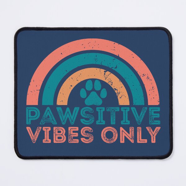 Item preview, Pawsitive Vibes Only Pastel Retro Rainbow Paw designed and sold by ShopFanCreation.